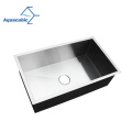 Aquacubic Hand made farmhouse stainless steel kitchen sink single bowl